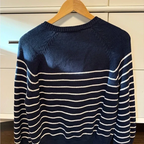Sezane Leontine Navy and White Striped Sweater - Picture 3 of 7